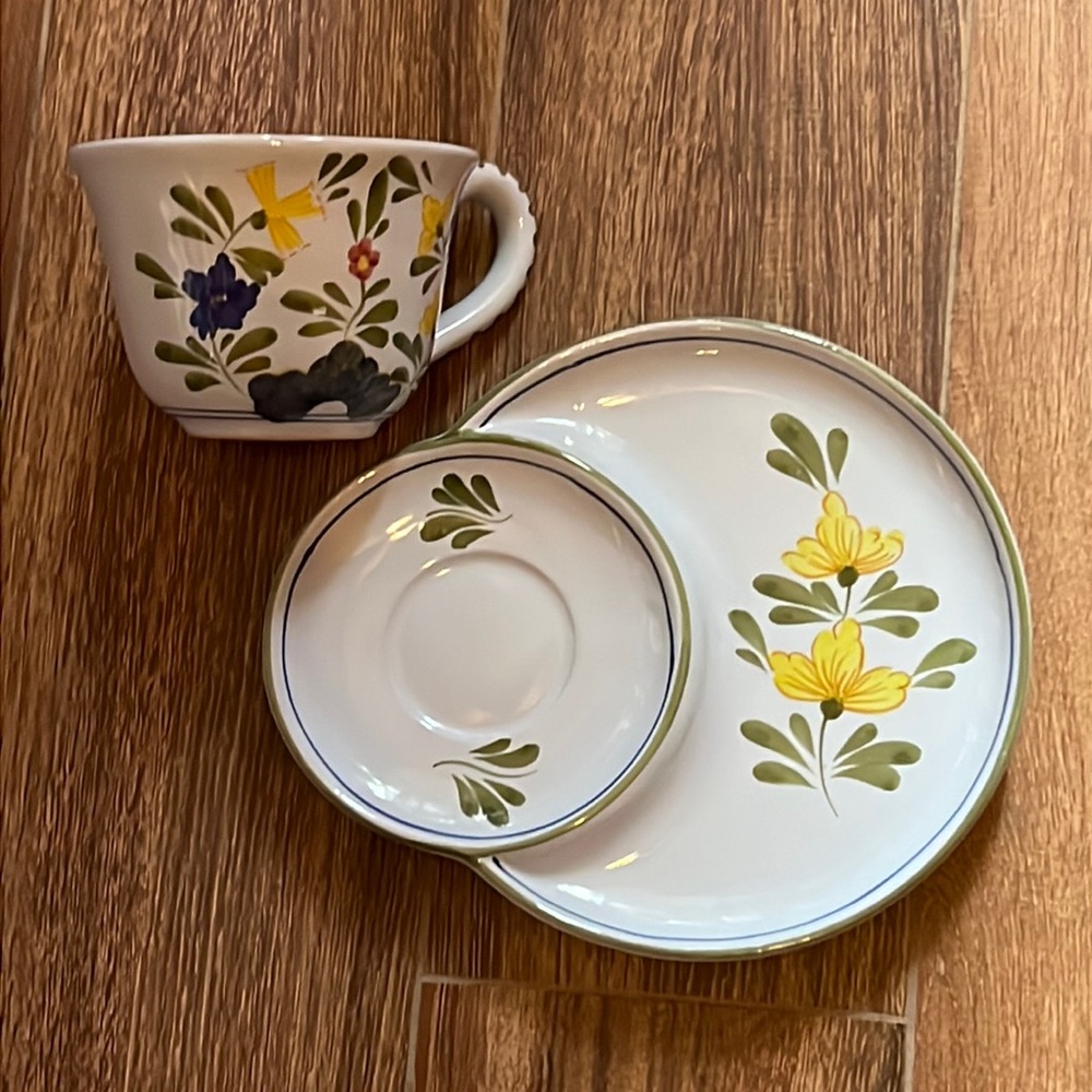 ITALIAN HAND PAINTED GUMPS .. TEA AND TOAST CUP AND SAICER…BOX02